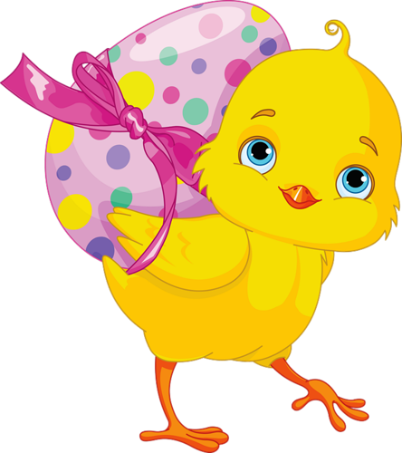 Easter - Easter Chick With Egg (444x500)