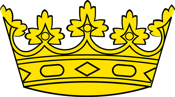 Kronen, Golden, Gelb, Entwürfe, Muster - Crown Clip Art (608x340)