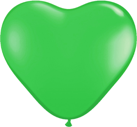 Green Balloons In Heart Shape (440x440)