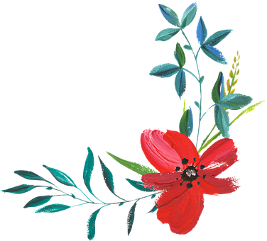 Von Hand Bemalt, Aquarell, Blume - Flores En Acuarela Png (376x340)