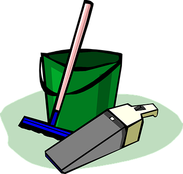 Eimer Reinigung Lieferungen Hausarbeit Hau - Cleaning Clipart No Background (357x340)