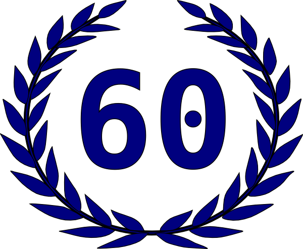 Laurel 60 Blue Clip Art At Clkercom Vector Online Royalty - 60 Clip Art (600x493)