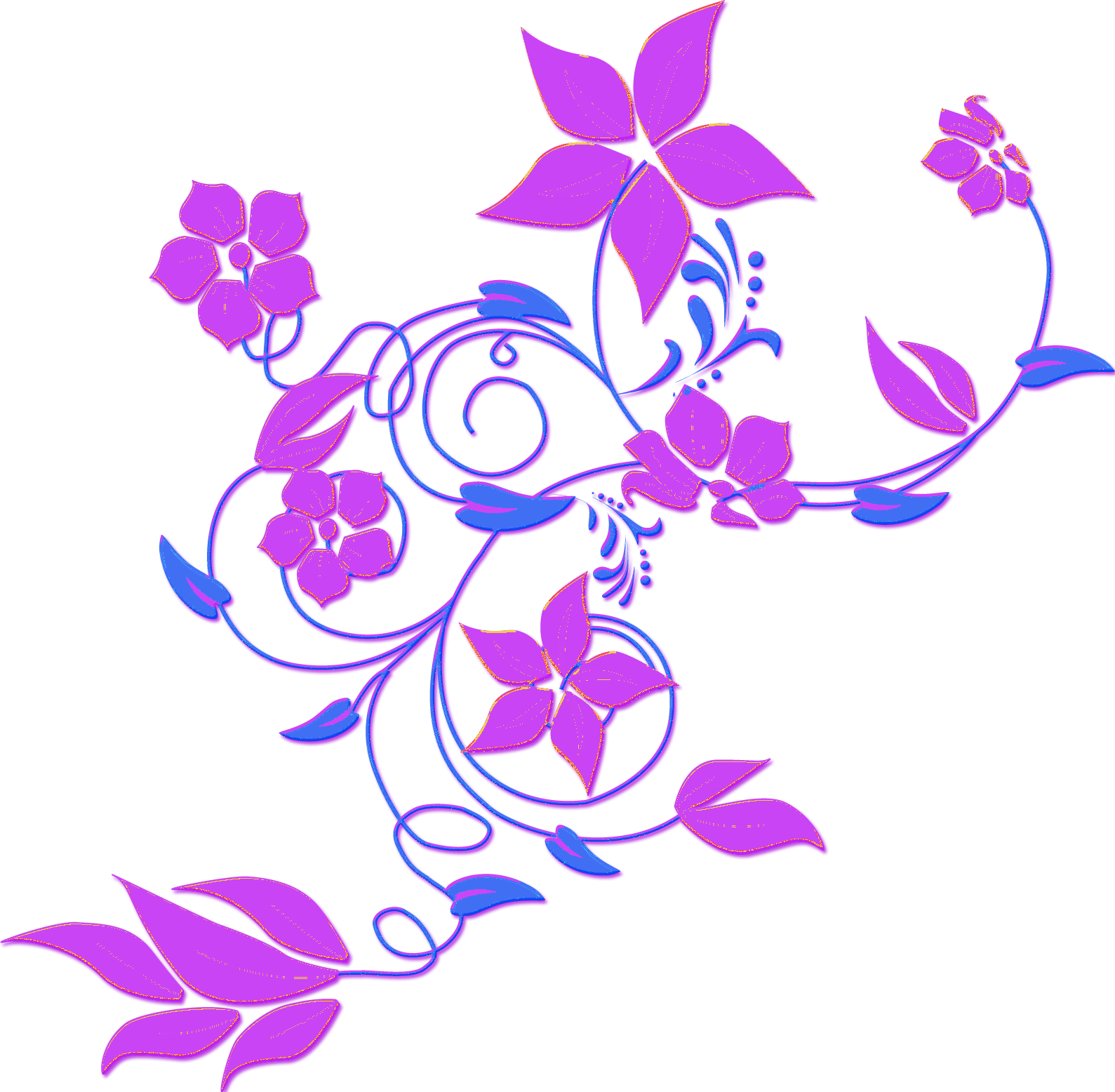 Clip Art Of Flower Border (1589x1556)