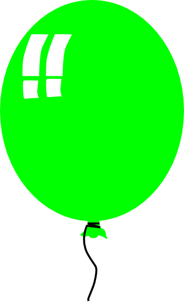 Free Vector Green Helium Baloon Clip Art - Balloon Clip Art (360x590)
