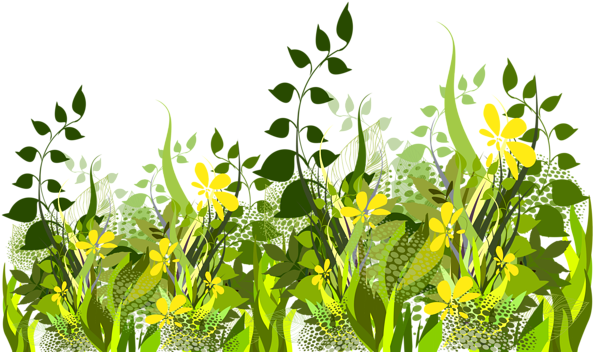 Grass Decoration Clipart Image - Clip Art (600x372)