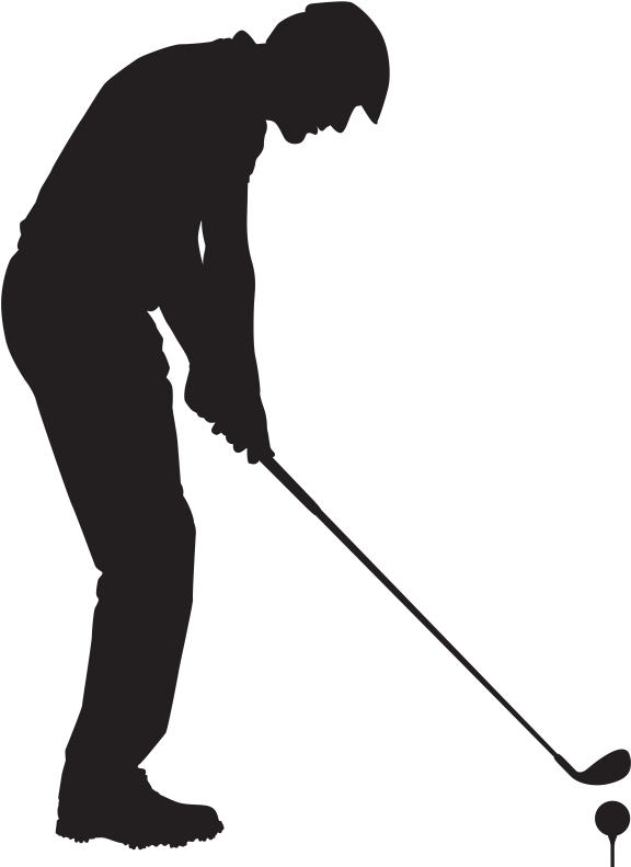 Pin Man Silhouette Clip Art - Silhouette Golf Clip Art (599x800)