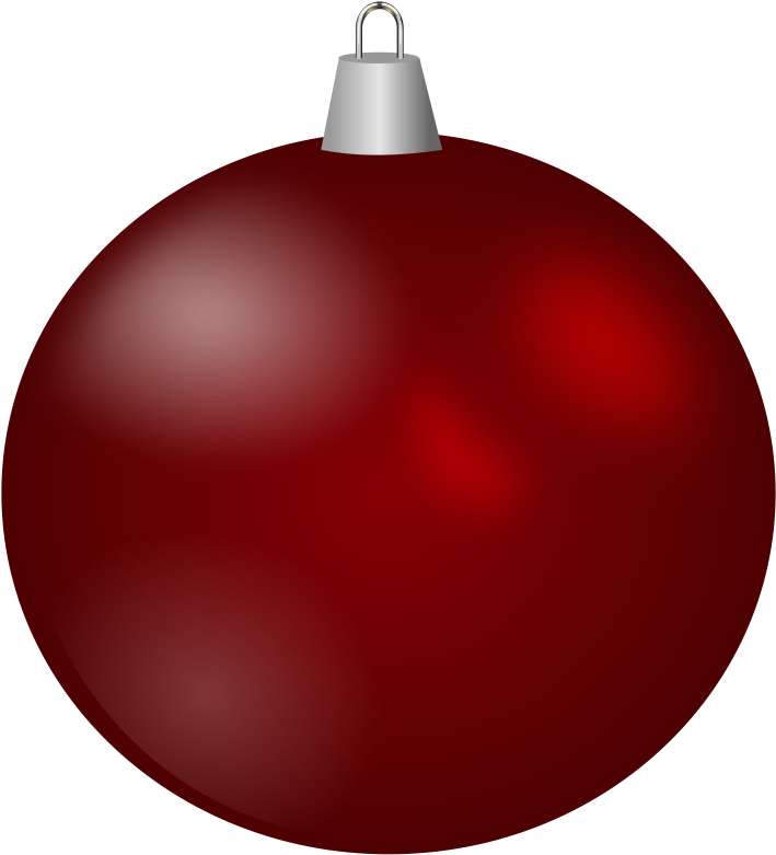 Free To Use Public Domain Christmas Clip Art - Red Christmas Ornament Clipart (744x800)