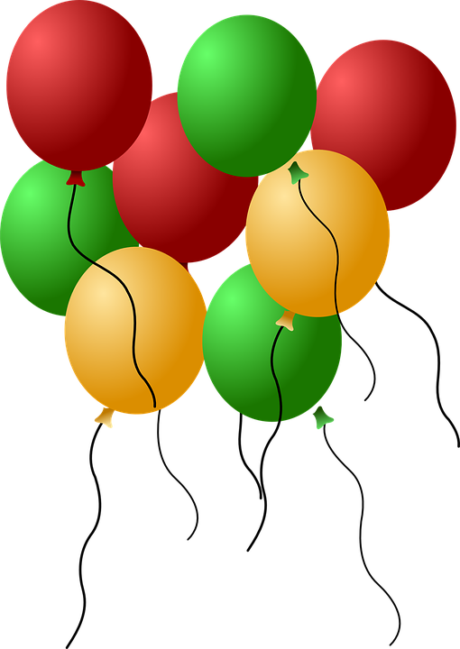 Bunte Luftballons Clipart - Bóng Bay Vector Png (510x720)