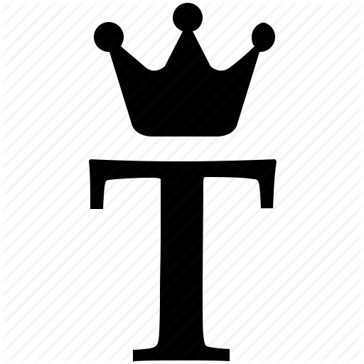 T G Ceiling Planks - Letter T With Crown (512x512)