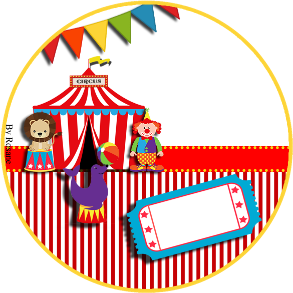 Para Personalizar, Imprimir Y Disfrutar De Un Cumple - Kit Imprimible Circo Gratis (591x591)