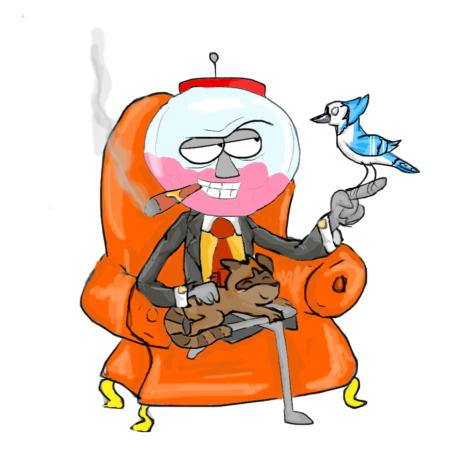 Thezeo 450 135 Benson The Boss And His Pets By Minimoose1231 - Benson (888x888)