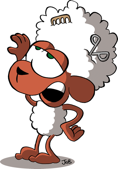 Das Zeichnen Von Schafen Ist Jaschas Markenzeichen - Cartoon (400x574)