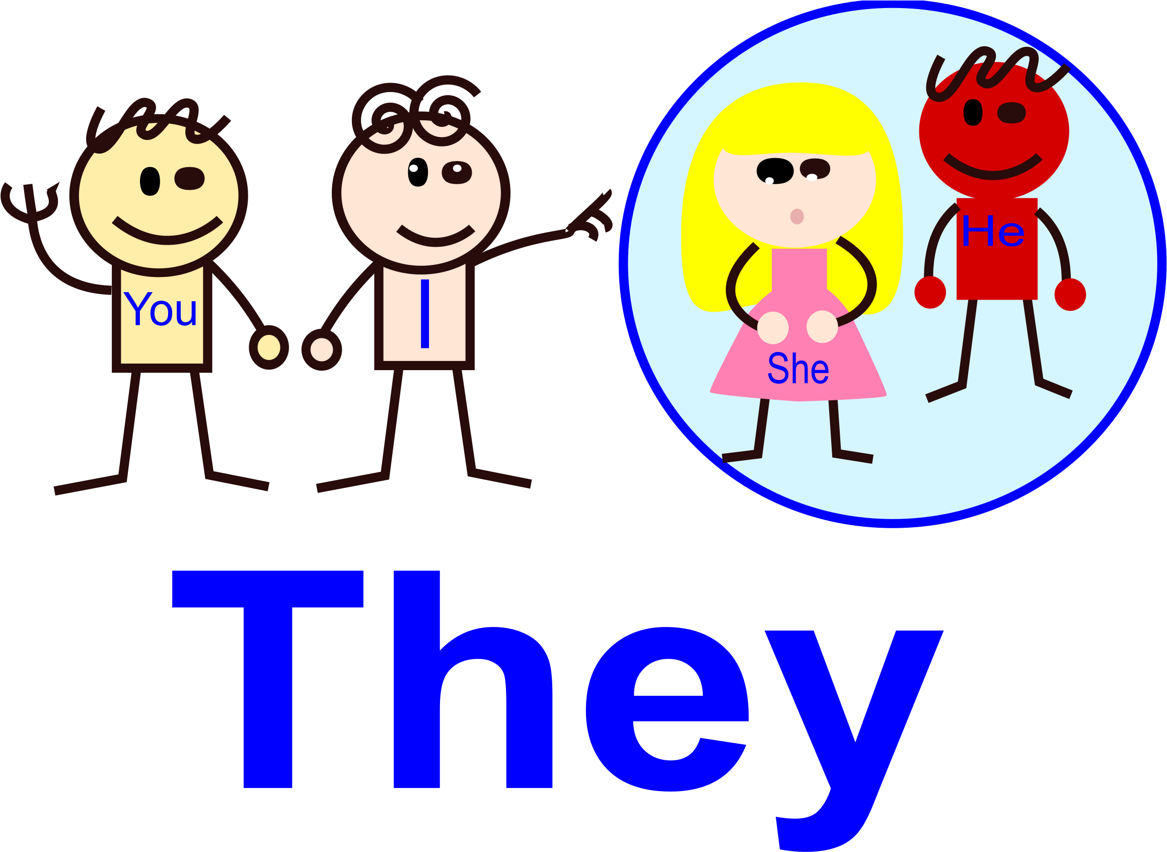 They Clipart Clipart Kid - Pronoun We (2400x1697)