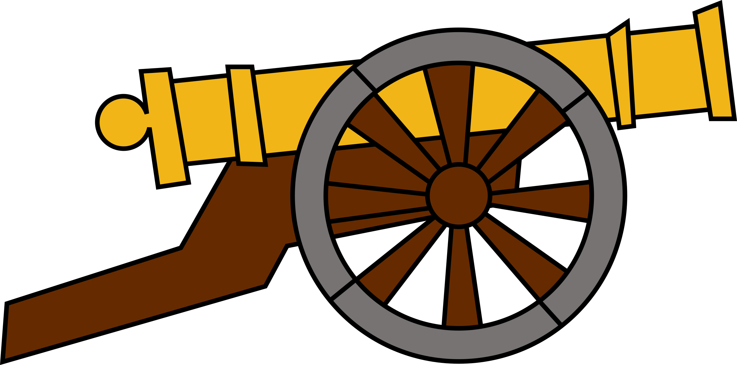 Clipart Cannon - Cannon Clipart (2400x1191)
