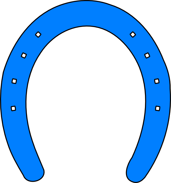 Horseshoe Clipart Rusted Clipart Panda Free Clipart - Blue Horseshoe Clipart (558x597)