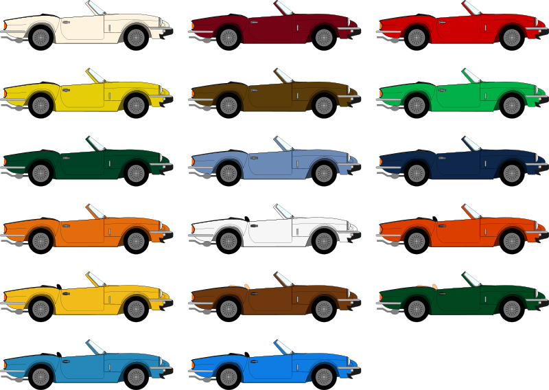 Triumph Spitfire 1500 Design File - Triumph Spitfire 1500 Colours (800x568)