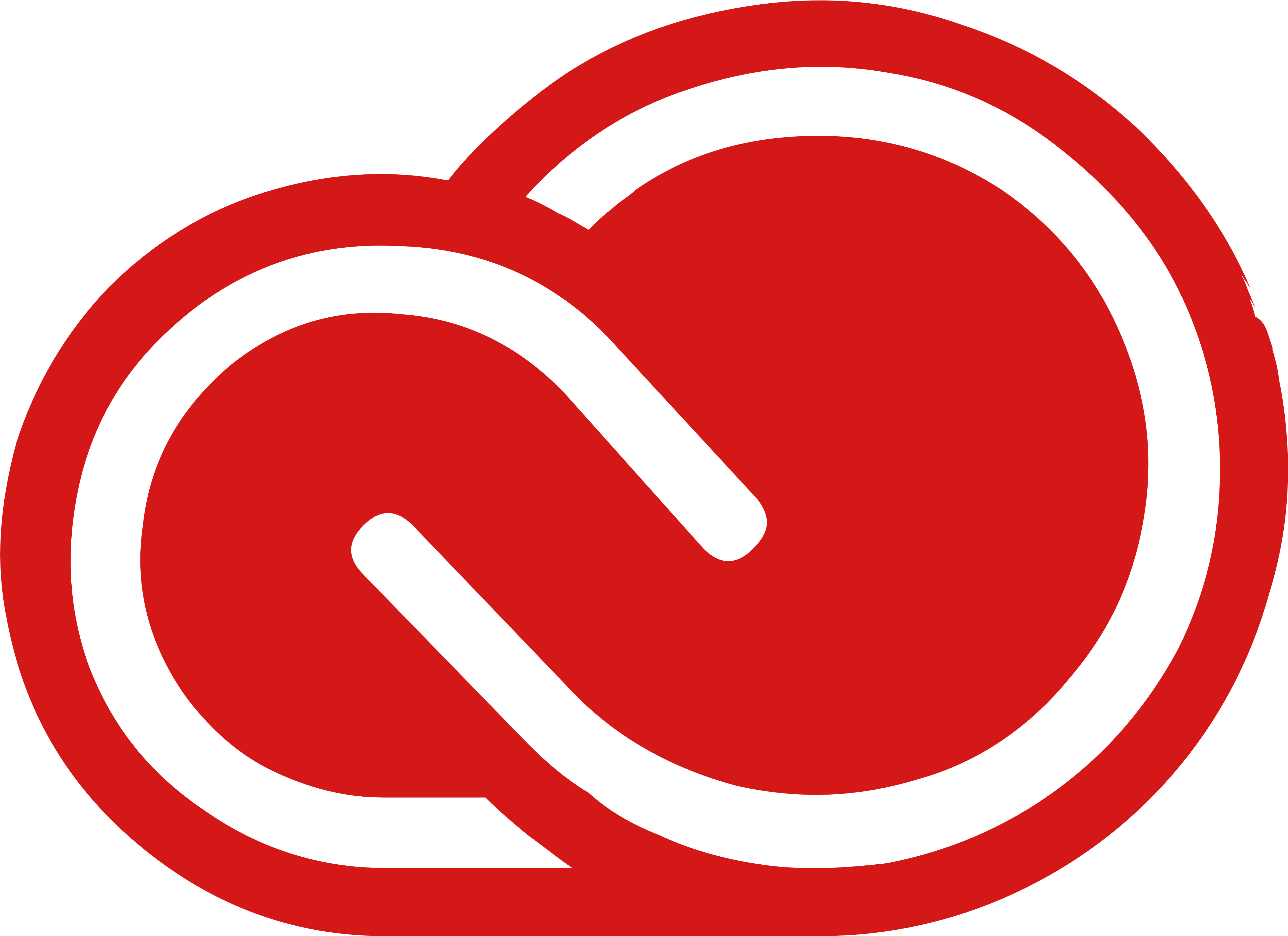 Pin Cloud Clipart - Adobe Creative Cloud Logo (5000x3642)