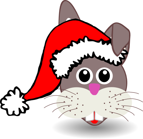 Osterhase Mit Weihnachtsmütze - Seal Santa Mousepad (555x538)