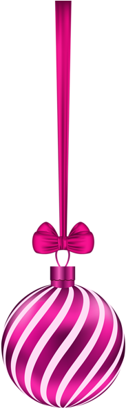 Pink Christmas Ball Transparent Png Clip Art Image - Clip Art (201x600)