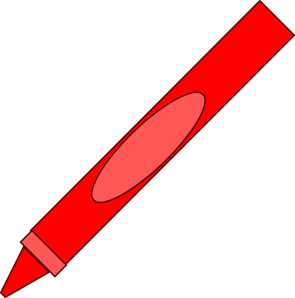 Crayon Clip Art At Clkercom Vector Online Royalty Free - White Flag With Red Stripe (594x599)
