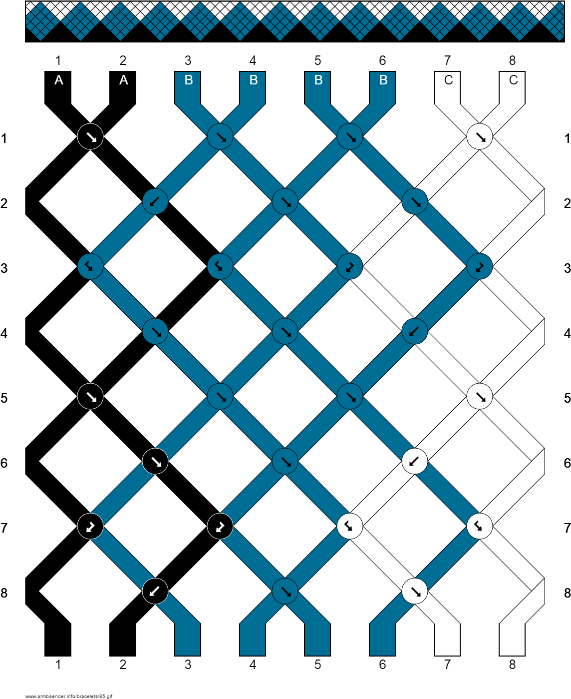 Berge Eine Vorlage Für Ein - Knüpfmuster Drei Farben (1200x1427)