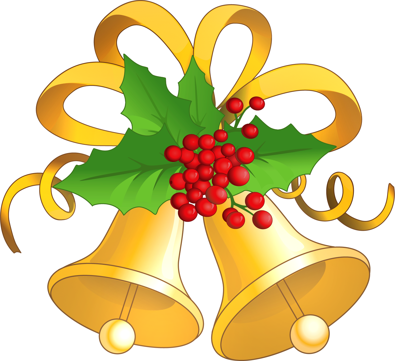 Transparent Christmas Gold Bells With Mistletoe Png - Fun Christmas Decorations Coloring Book: For Kid's (1495x1366)