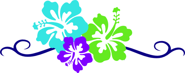 Wunderbar Hawaiische Blumen Malvorlagen Ideen - Hibiscus Clip Art (600x238)