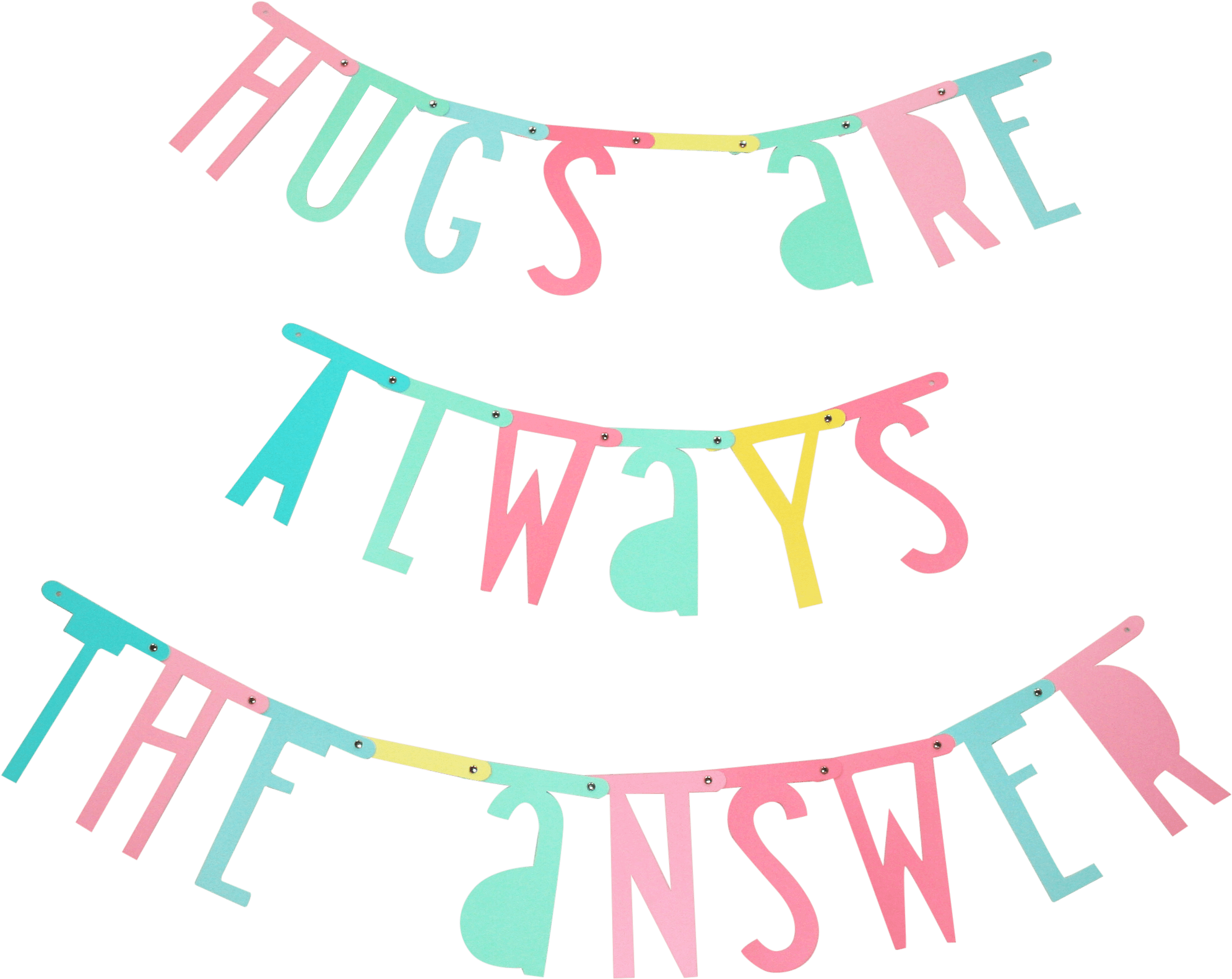 A Little Lovely Company Letter Banner Slinger Pastel - Nursery Trend Colours 2018 (2210x2210)