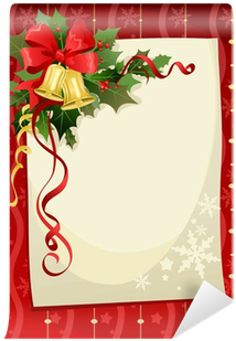 Fototapete Weihnachtskarte Mit Glocken • Pixers® - Christmas Card (400x400)