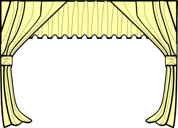 Windows And Curtain - Window Curtains Clipart Png (600x431)