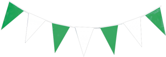 Wimpelkette Folie Grün Weiss L 10 M, 20 X 30 Cm - Folie Grun (350x350)