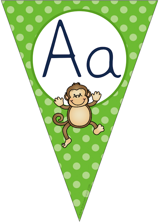 Anlaut Wimpel In Der Grundschrift - Bandeirola Marrom E Rose (506x711)