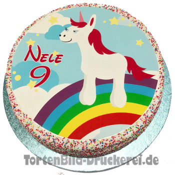 Individuelle Motivtorte - Einhorn - Confirmation (350x350)