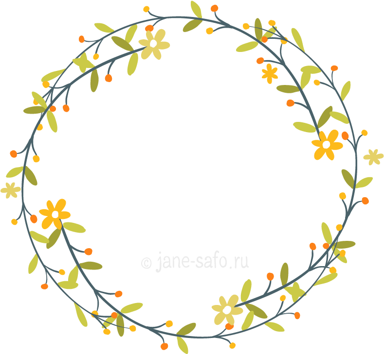 Png Тонкая Рамка Из Цветов - Wreath (850x850)