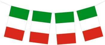 Flaggenkette Aus Papier Italien L 5 M - Flag (350x350)