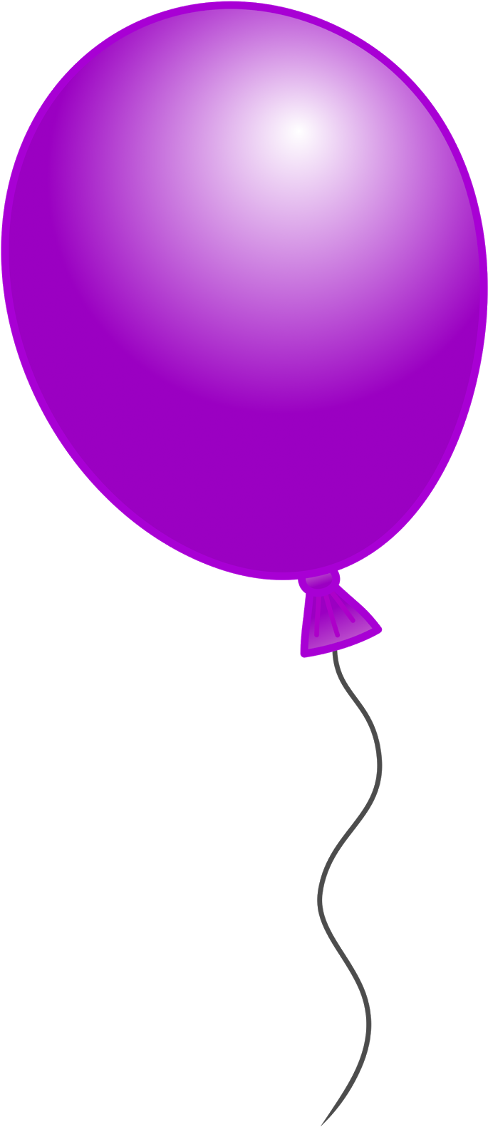 Single Balloon Clipart - Single Balloon Clipart Png (724x1600)
