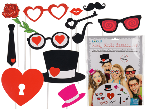 Party Foto Verkleidungs Set - Stag And Hen Gifts - Fun Accessories For Romantic Photos (945x709)