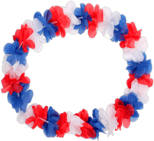 France Flower Necklace Hawaiian Necklace 100cm - Kit Supporter Russie (alsino Fp 25) Сборна ? Sbornaya: (500x500)