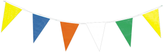 Wimpelkette Folie Bunt L 10 M, 20 X 30 Cm - Flag (350x350)