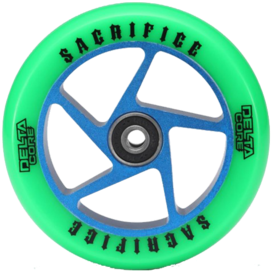 Sacrifice Delta Core Scooter Wheel Set 110mm Green/blue - Sacrifice Delta Core 110mm Scooter Wheel - Green / (286x480)