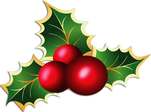 Adornos Navideños Vector - Christmas Mistletoe (500x371)