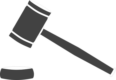 Hammer Gericht Gesetz Recht Justiz Jura Or - Jury Hammer Clipart (490x340)