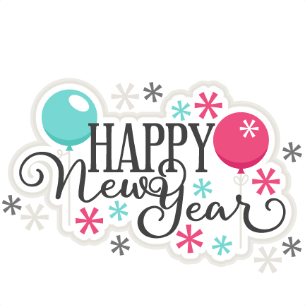 Happy New Year Title Scrapbook Cut File Cute Clipart - New Year Wishes 2018 (432x432)