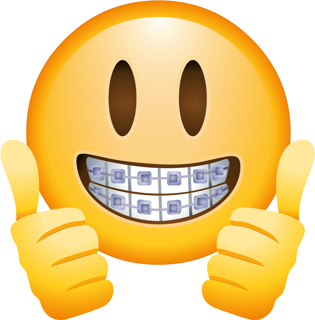 Emoji With Braces - Emoji Png (1200x1200)