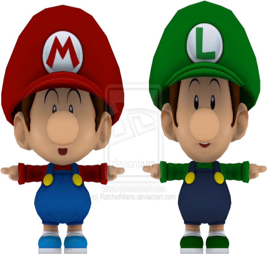 1024 Terug Naar Kleurplaat Mario 3d Land - Baby Mario Baby Luigi (1024x1024)