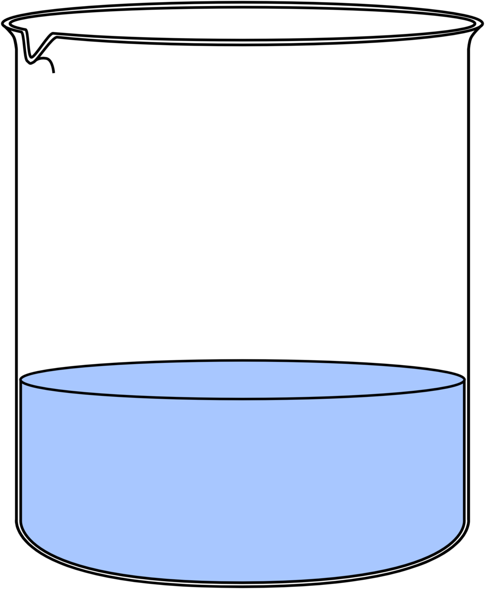 This Work, Identified By Publicdomainfiles - Beaker With Water (958x1162)