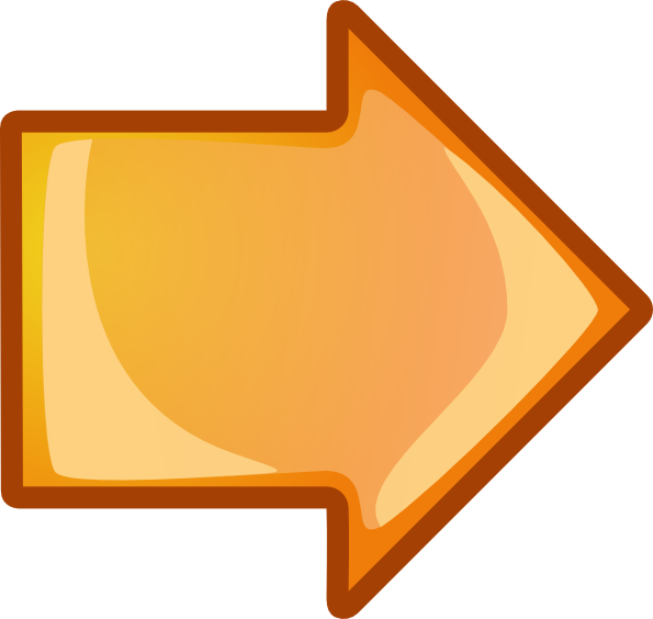 Die Aussenanlagen Sind Auch Fertig - Orange Arrow Clipart (595x564)