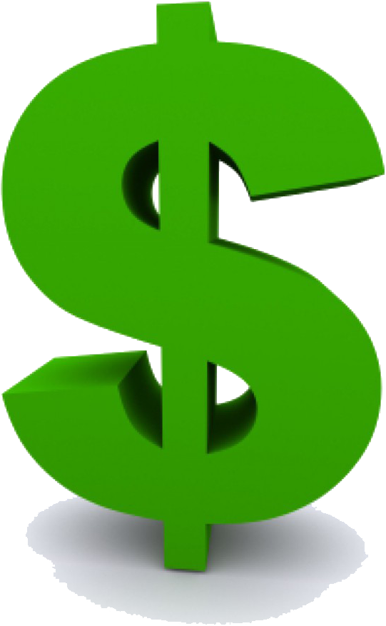 Green Dollar Symbol Png File - Dollar And Cents Sign (874x1024)