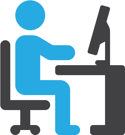 Evaluation Software Monitor Learning Transfer - Office With Computer Icon (512x512)