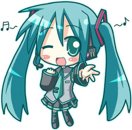 Hatsune Miku Transparent Background - Hatsune Miku Png (500x500)